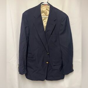 Norm Thompson Dark Blue Blazer with Gold Buttons